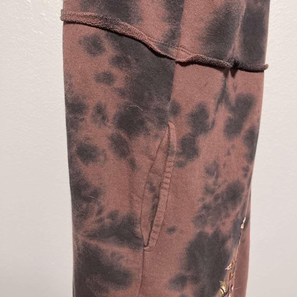 Caite Embroidered Hooded Cardigan Jacket Boho Floral Open Front Duster Cozy XL - Picture 6 of 12